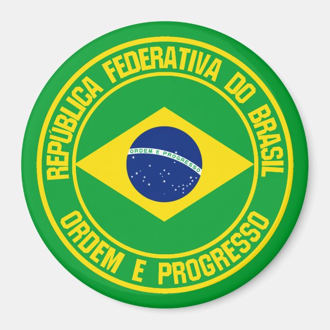 Íman Brasil Round Emblem (Frente)