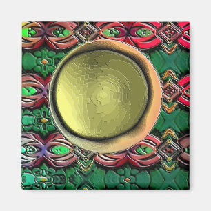 Íman Brass Center Magnet, lua de latão