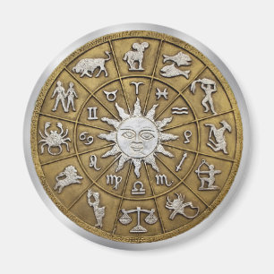 Íman Brass Zodiac Wheel