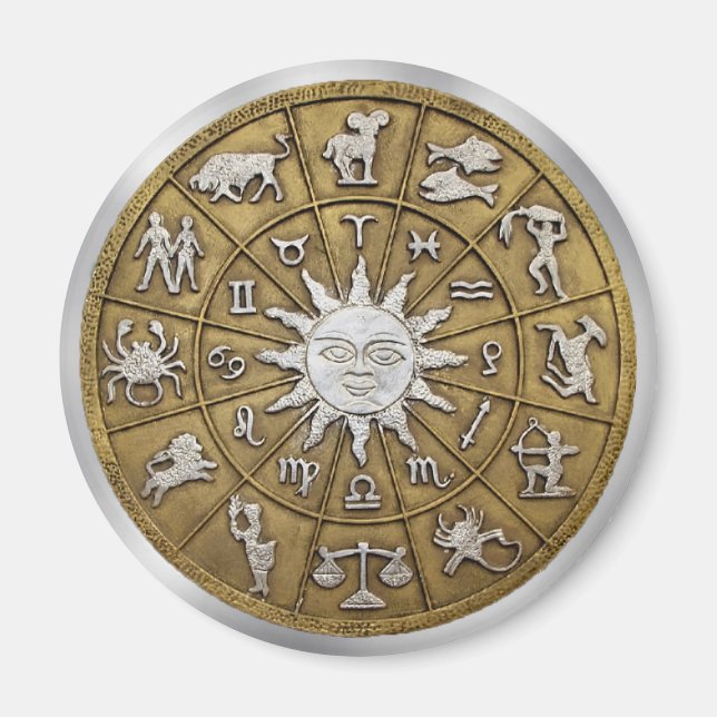 Íman Brass Zodiac Wheel (Frente)
