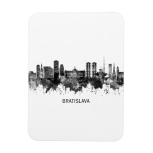 Íman Bratislava Eslováquia Skyline BW