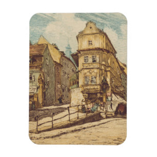 Íman Bratislava por Richard Lux Século Gravura Colorida