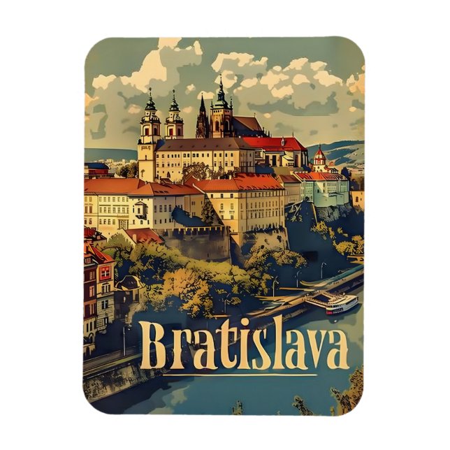 Íman Bratislava viagem e vintage (Vertical)