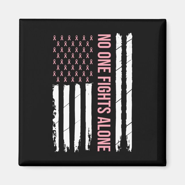 Íman Breast Cancer Awareness Pink Ribbon Usa American F (Frente)