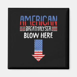 Íman Breathalyzer 4 De Julho Bandeira Americana Engraça