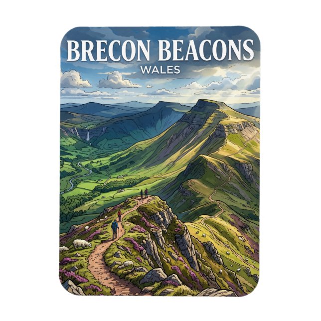 Íman Brecon Beacons País de Gales (Vertical)