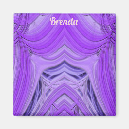Íman BRENDA ~ 3D Design Fratural azul roxo