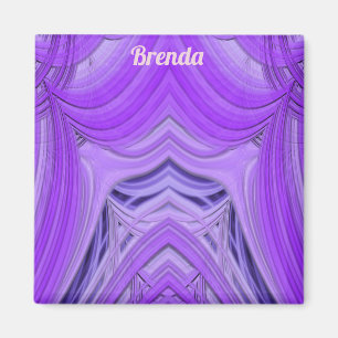 Íman BRENDA ~ 3D Design Fratural azul roxo