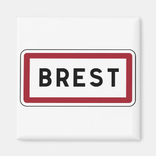 Íman Bresta, sinal de estrada, France