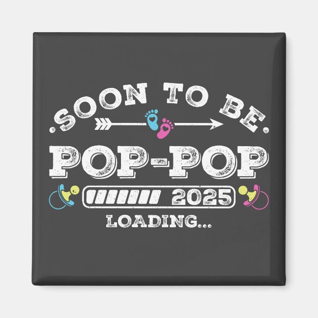 Íman Breve Pop-Pop 2025 Carregando Quadrado (Frente)
