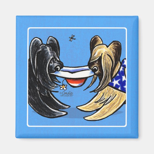 Íman Briard Mad Hatters Off-Leash Art™ (Frente)