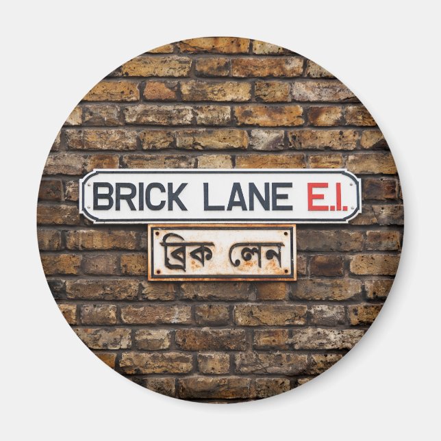 Íman Brick Lane E1 Fridge Magnet (Frente)