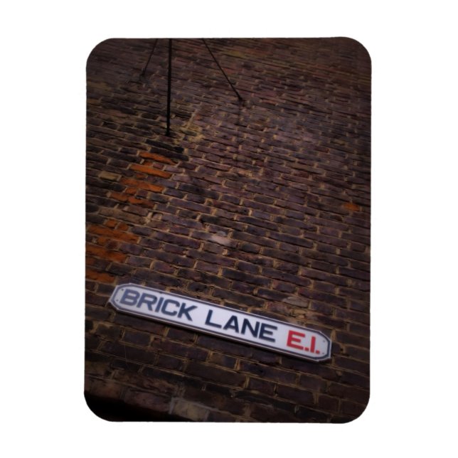 Íman Brick Lane - Street Sign - London - Magnet (Vertical)