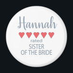 Íman Bridal e Festa de casamento 5 Irmã do Coração da N<br><div class="desc">Os membros do partido nobre e da festa de casamento sentir-se-ão amados e apreciados com um presente de "cinco corações" feito especialmente para eles. O amor é o que ele quer. Quer seja um casamento em casa ou um casamento de destino, os itens personalizados vão certamente trazer sorrisos ao longo...</div>