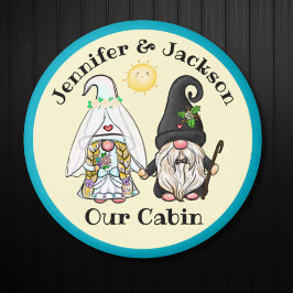 Íman Bride & Groom Gnome Couple Cruise Door Marker