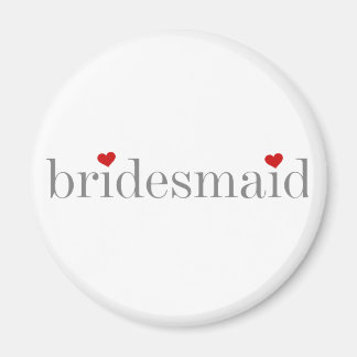 Íman Bridesmaid de Texto da cinza