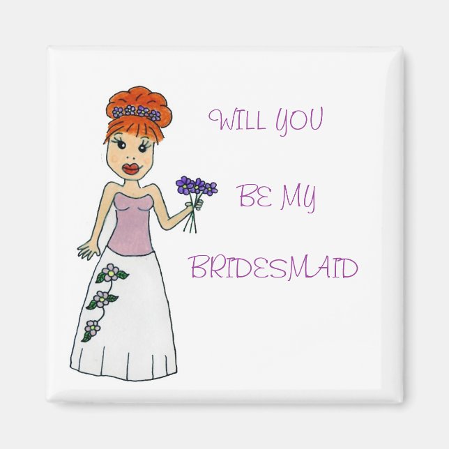 Íman Bridesmaid Magnet (Frente)