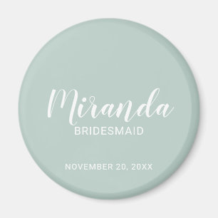 Íman Bridesmaid Personalizado de Script Moderno