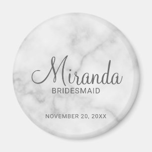 Íman Bridesmaid Personalizado de Script Moderno