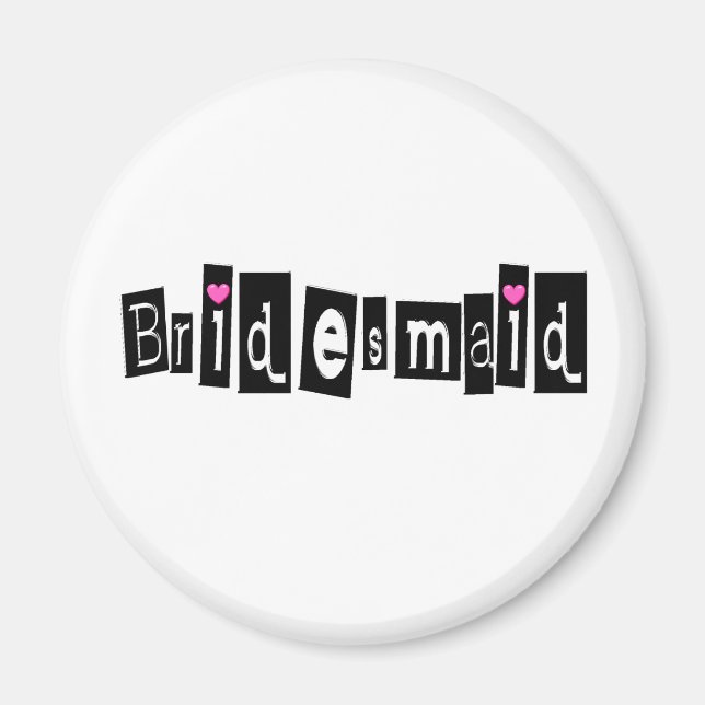 Íman Bridesmaid (Sq Blk) (Frente)