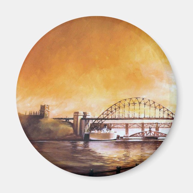 Íman Bridges, Newcastle-upon-Tyne Magnet (Frente)