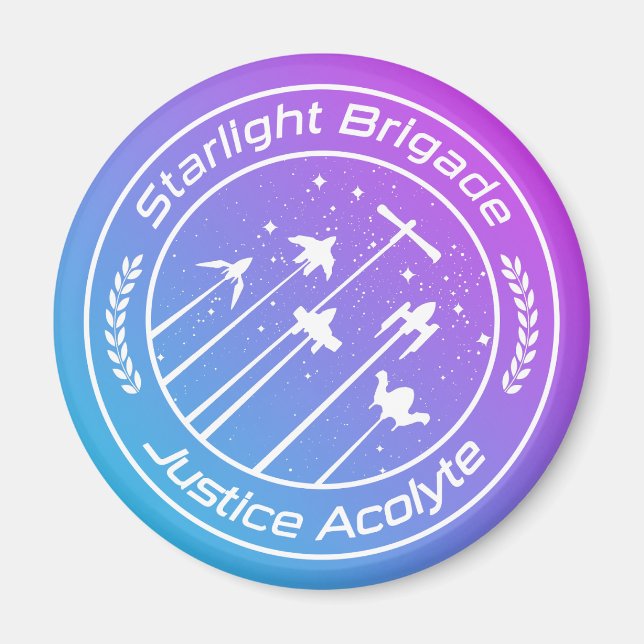 Íman Brigada Starlight Estilo Vaporwave (Frente)