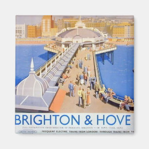 Íman Brigghton & levantou o vintage Railway do poster