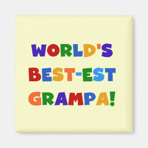 Íman "Bright Colors World's Best Grampa Gifts"