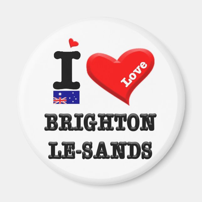 Íman BRIGHTON-LE-SANDS - Eu Amo (Frente)