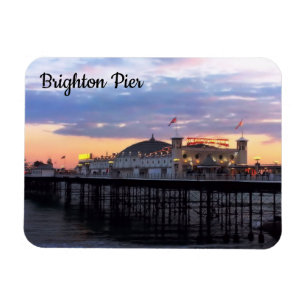 Íman Brighton Pier em Foto à Noite