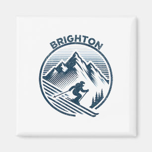 Íman Brighton Utah Estação de Esqui Inverno Esquiando