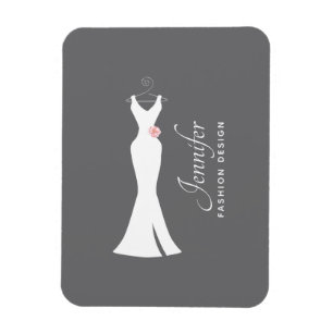 Íman Brilho branco elegante na Cinza - Design simples N