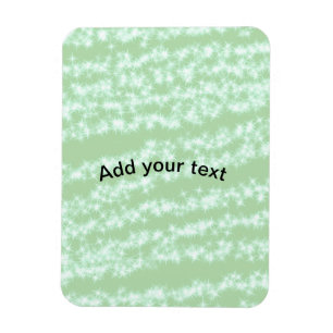 Íman Brilho de purpurina pastel verde nome texto boho r
