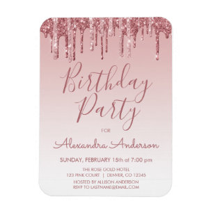 Íman Brilho Dourado cor-de-rosa da faísca algum