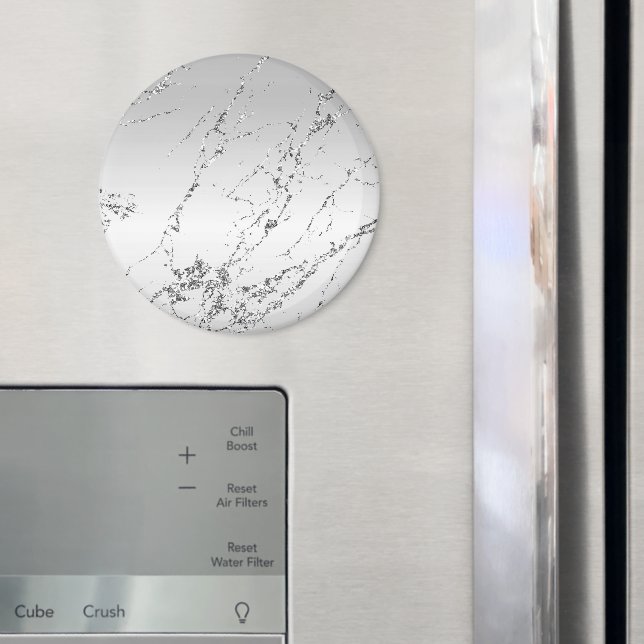 Íman Brilho Falso Cinza Prateado Glam (In Situ (Fridge))