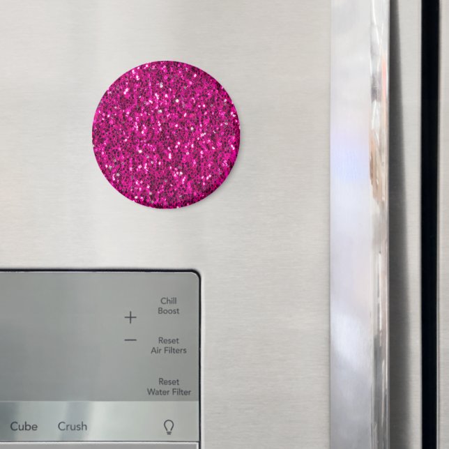 Íman Brilho falso rosa quente (In Situ (Fridge))