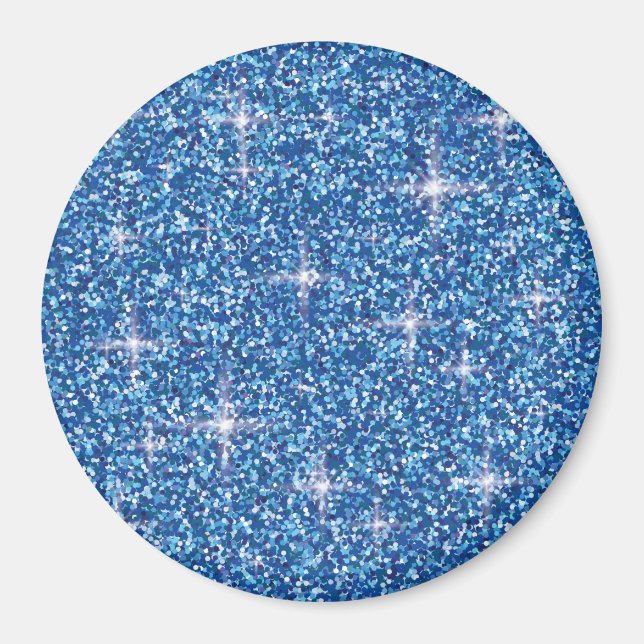 Íman Brilho iridescente azul (Frente)