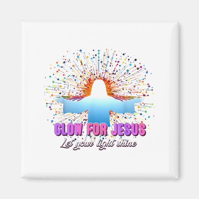 Íman Brilho Religioso Cristão Para Jesus Deixe Sua Luz  (Frente)