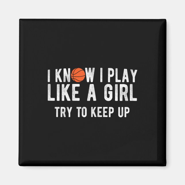 Íman Brincadeira De Basquete Como Uma Bola De Menina (Frente)