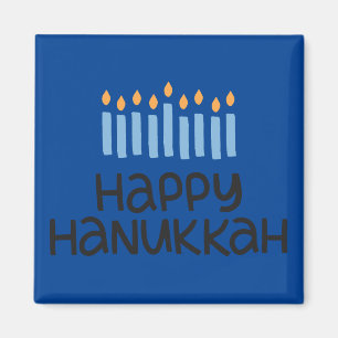 Íman Brincadeira feliz Hanukkah Square Magnet
