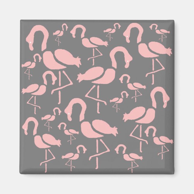 Íman Brincadeira Rosa Flamingo (Frente)