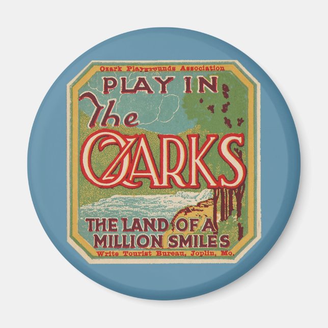 Íman Brincar na terra OZARKS de um milhão de sorrisos (Frente)