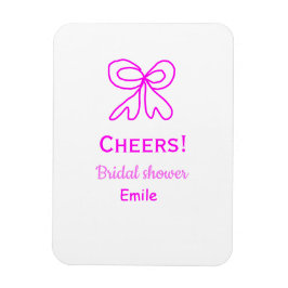 Íman Brinde arco íngreme rosa roxo adicionar nome 