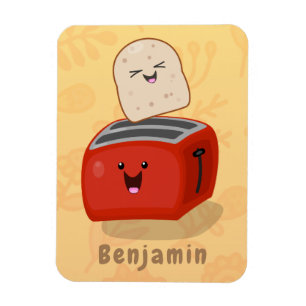 Íman Brinde de kawaii e desenho animado em torradeira v