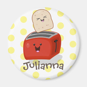 Íman Brinde de kawaii e desenho animado em torradeira v