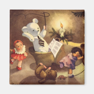 Íman Brinquedos de Natal Antigos, Bonecas Dançantes, Ur