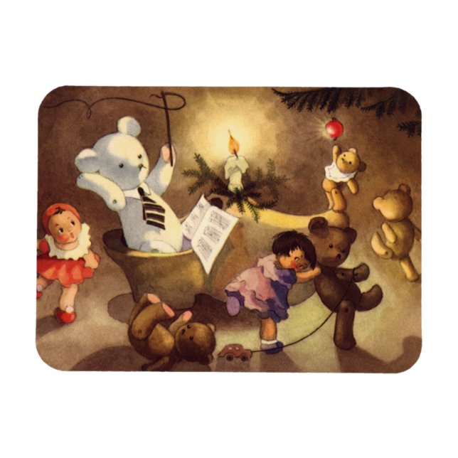 Íman Brinquedos de Natal Antigos, Bonecas Dançantes, Ur (Horizontal)