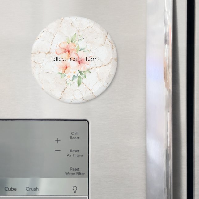 Íman Brisa de Verão Bege Pêssego Hibisco   (In Situ (Fridge))