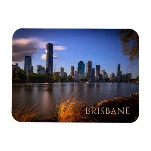 Íman Brisbane, Austrália, Skyline, de outro lado do ri
