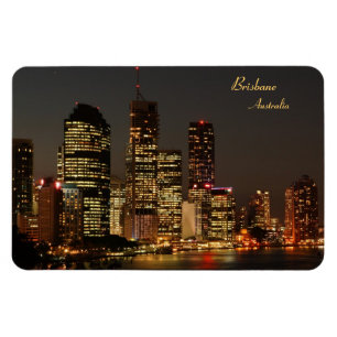 Íman Brisbane City, Night Skyline, Austrália - Magnet